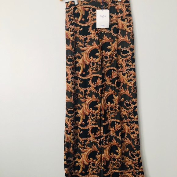 New Zara Trafalu Wide leg chain-link pants - Picture 5 of 8